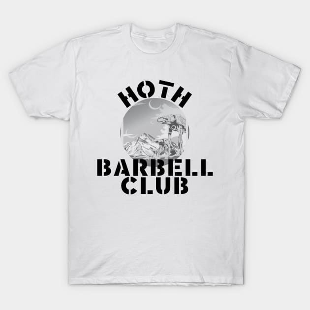 Hoth Barbell Club T-Shirt by ScottLeechShirts